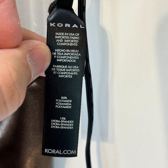 Koral Brown One-Shoulder Sports Bra - Picture 4 of 11